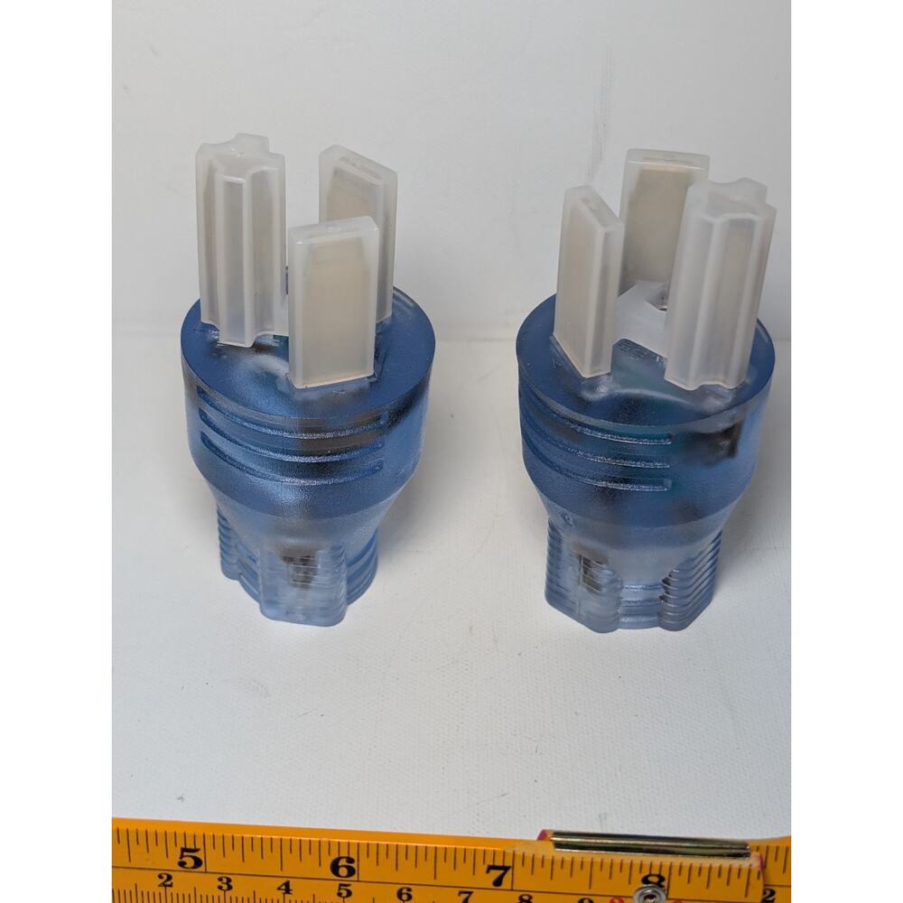 2x Heavy Duty 3-Prong Electrical Plug Adapters 5-15R to 5-20P Style